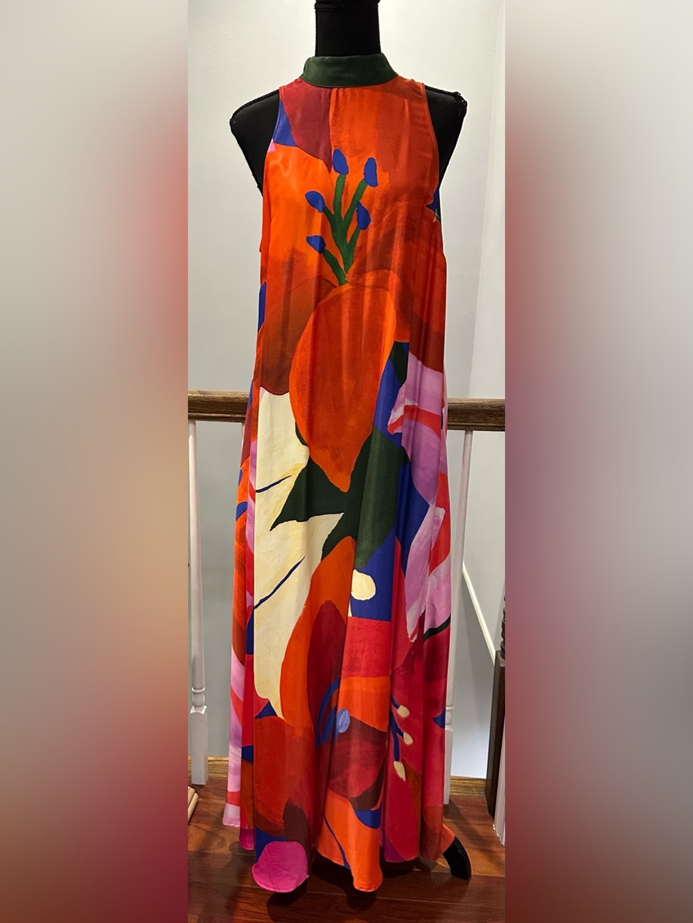 FARM Rio for Anthropologie - sleeveless maxi dress w/high neck; size M - Picture 4 of 13